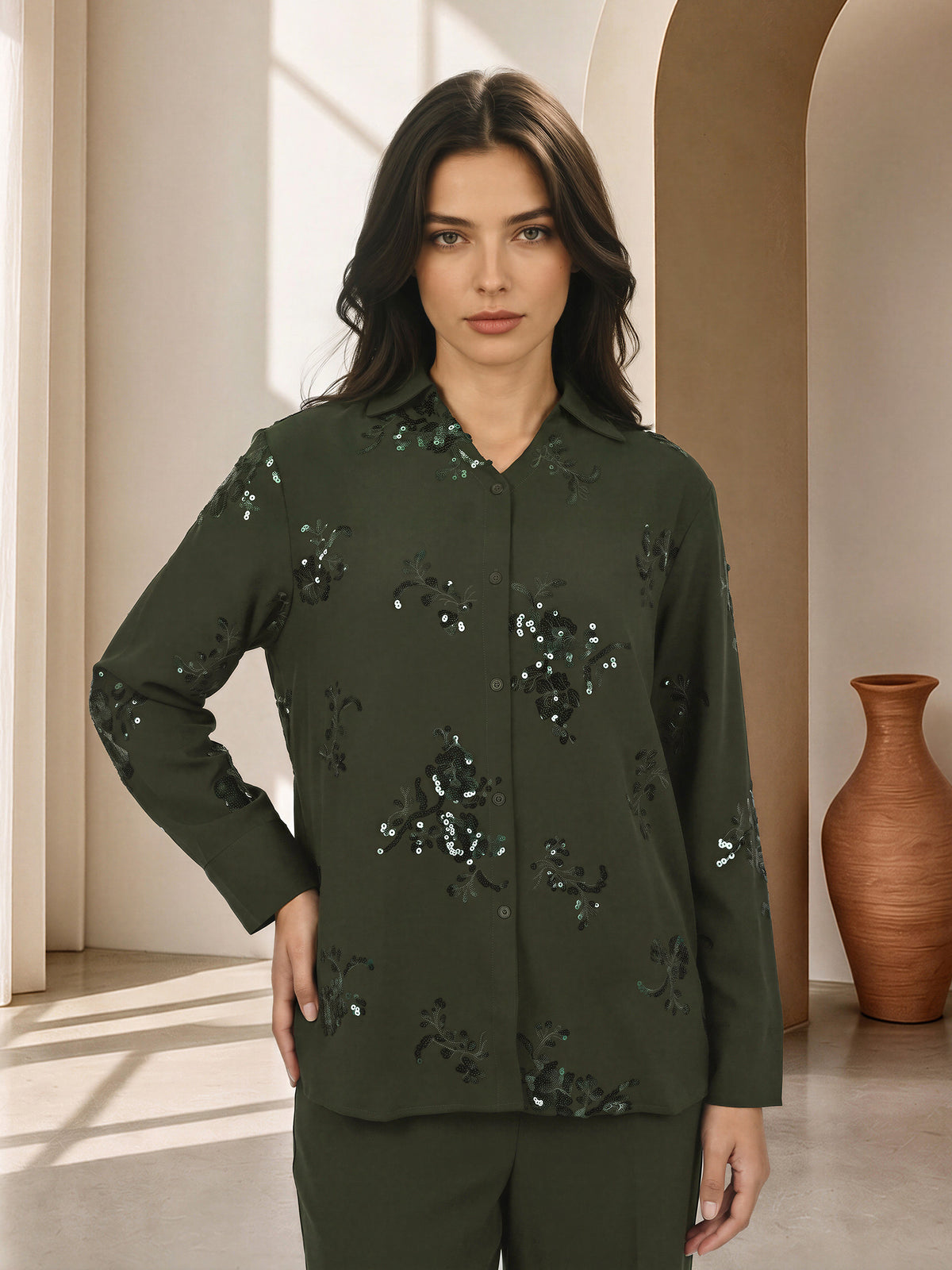 Embroidered Floral Co-ord