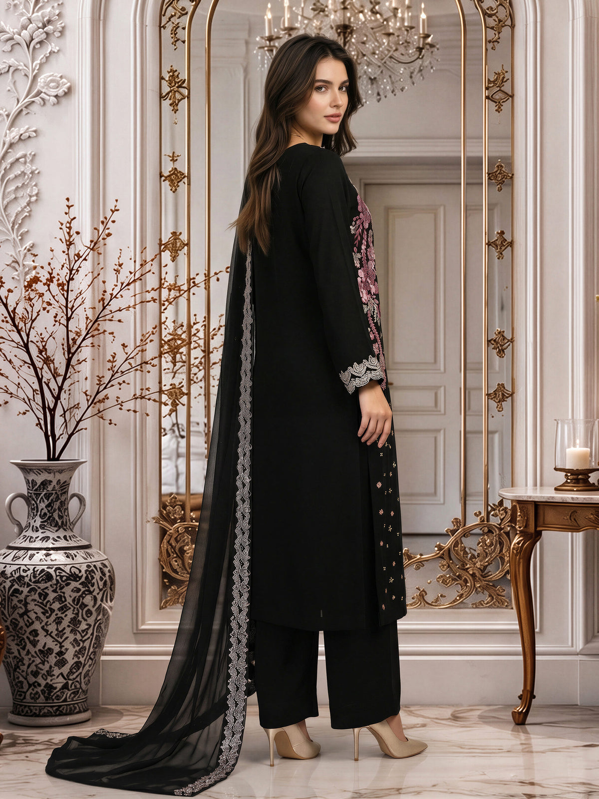 3 Piece Grip Winter Suit- Embroidered (Pret)