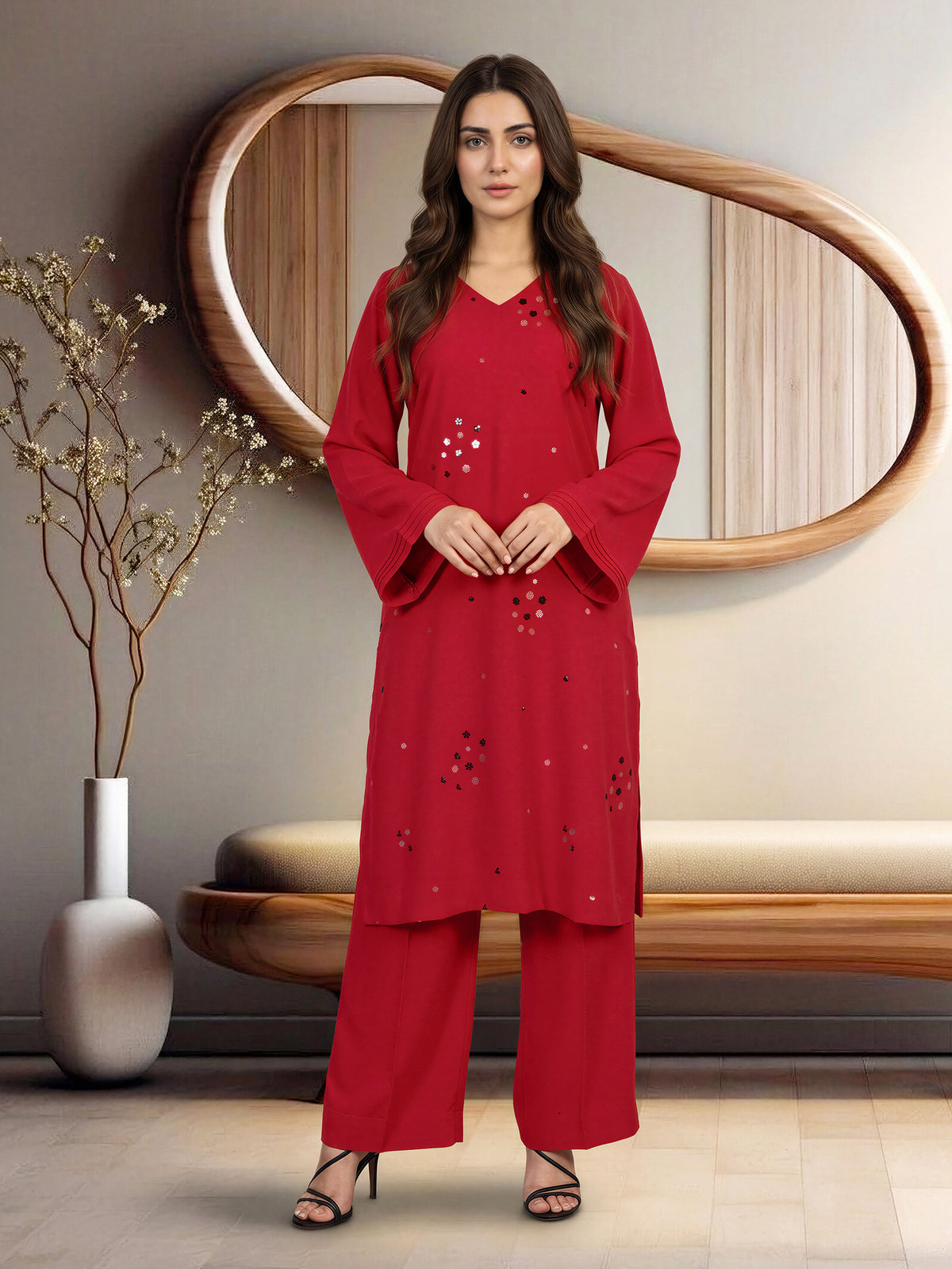 2 Piece Grip Winter Suit- Embroidered (Pret)