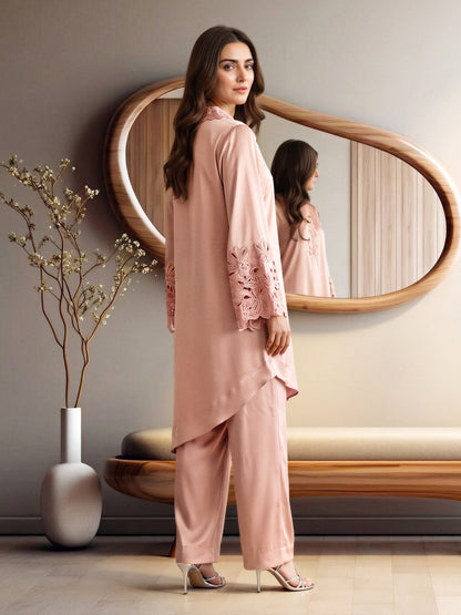 2 Piece Silk Premium Suit- Embroidered (Pret)