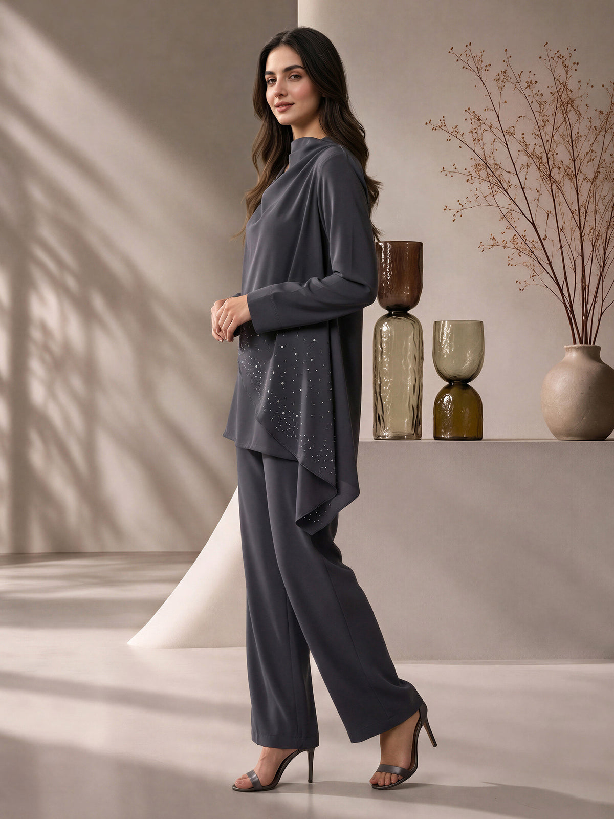 Embellished Drape Set
