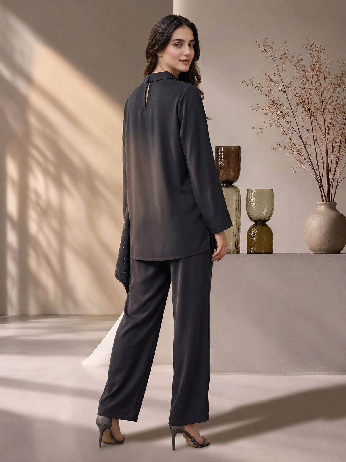 Embellished Drape Set