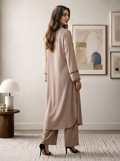2 Piece Premium Silk Suit- Embellished (Pret)