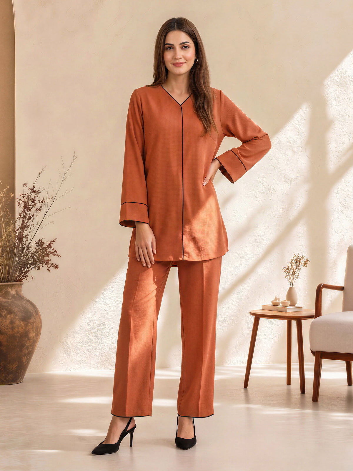 Piped Co-ord Set