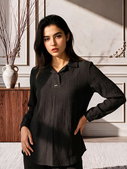 Sleek Collar Top