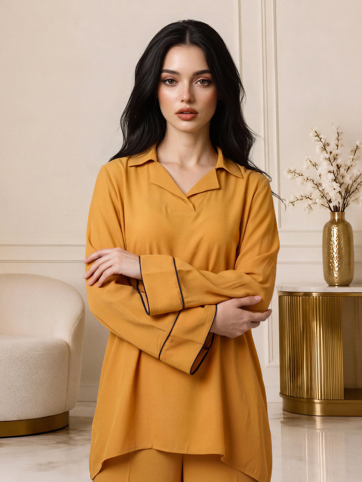 Piped Collar Co-ord
