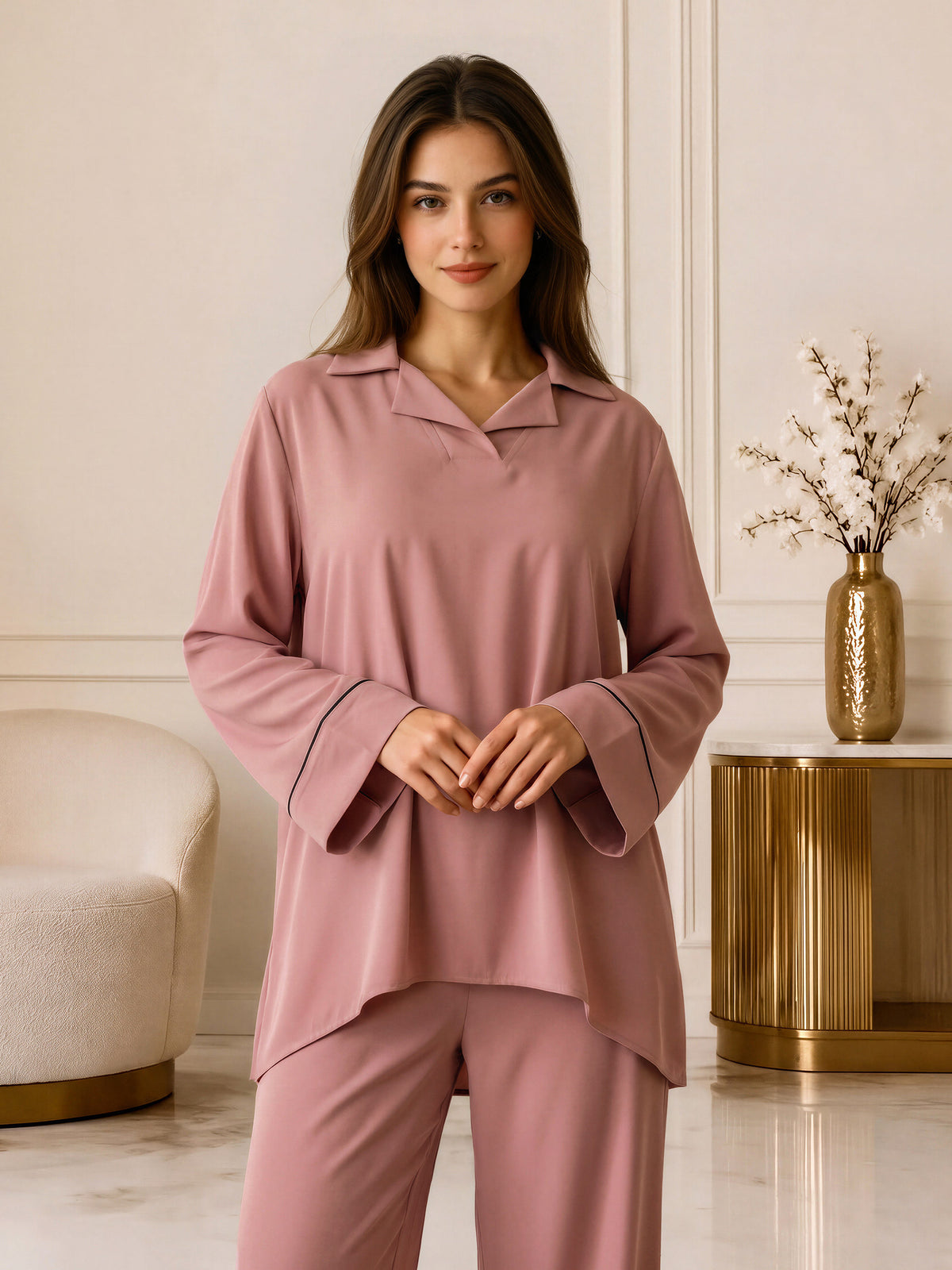 Piped Collar Co-ord