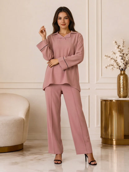 Piped Collar Co-ord