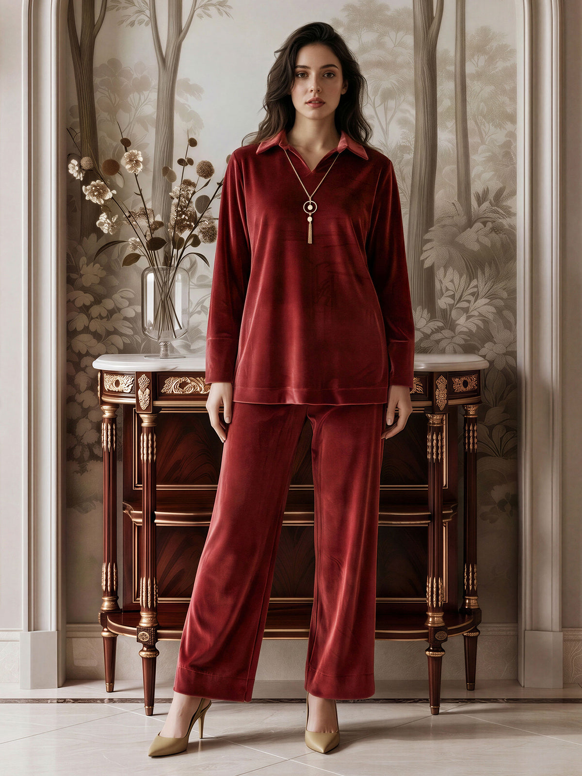 Collared Chain Co-ord
