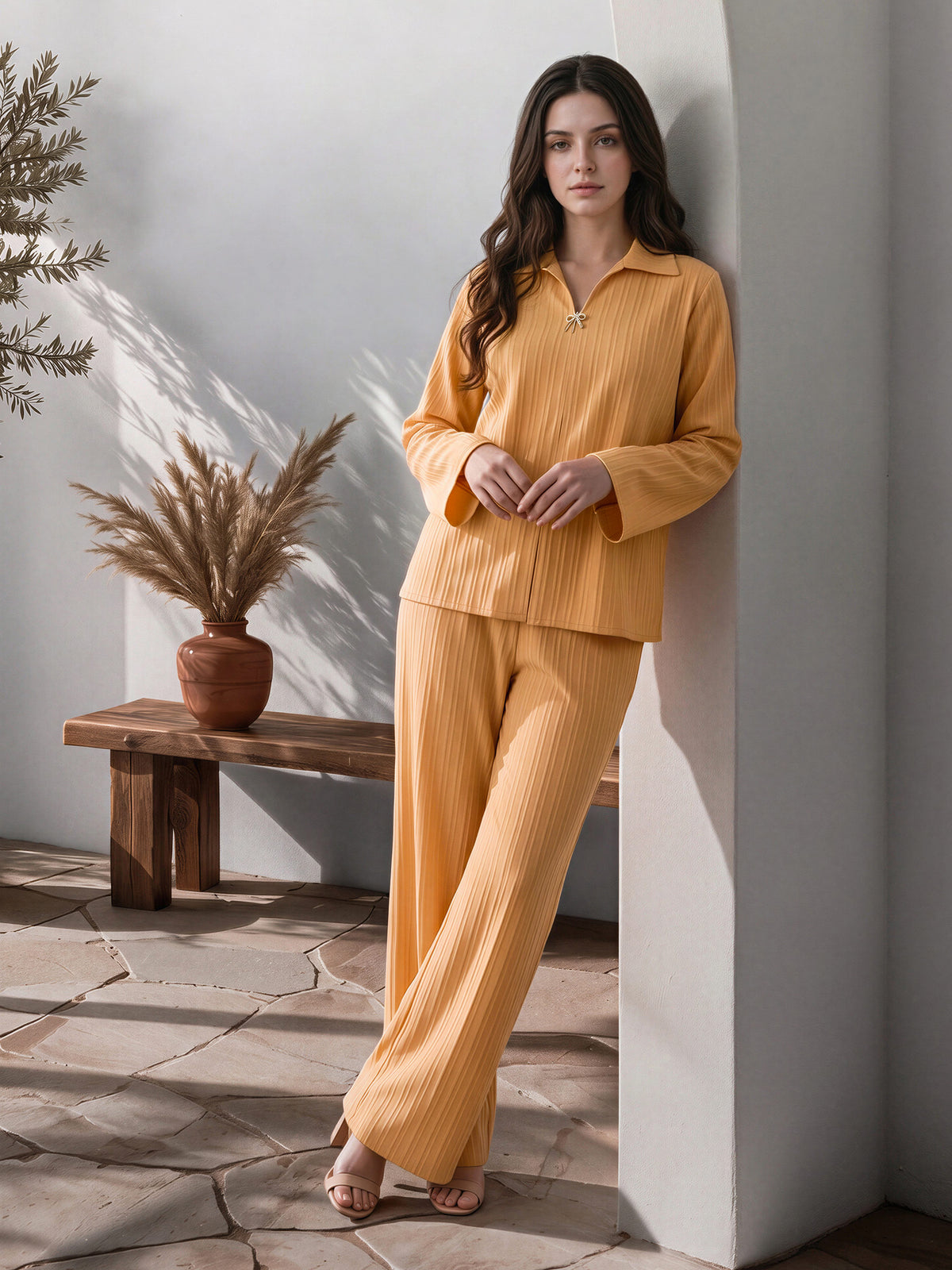 Textured Collar Co-ord
