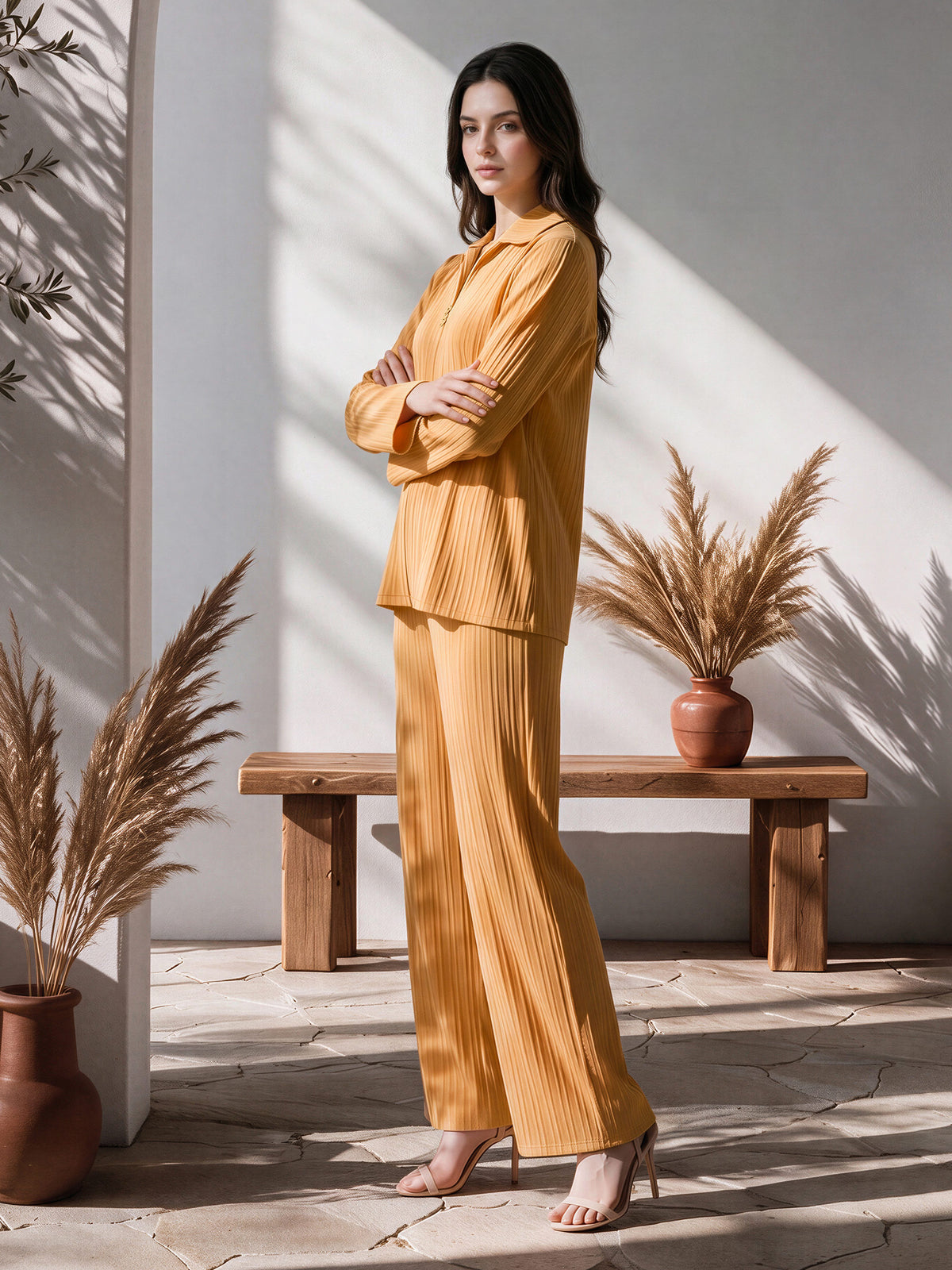 Textured Collar Co-ord