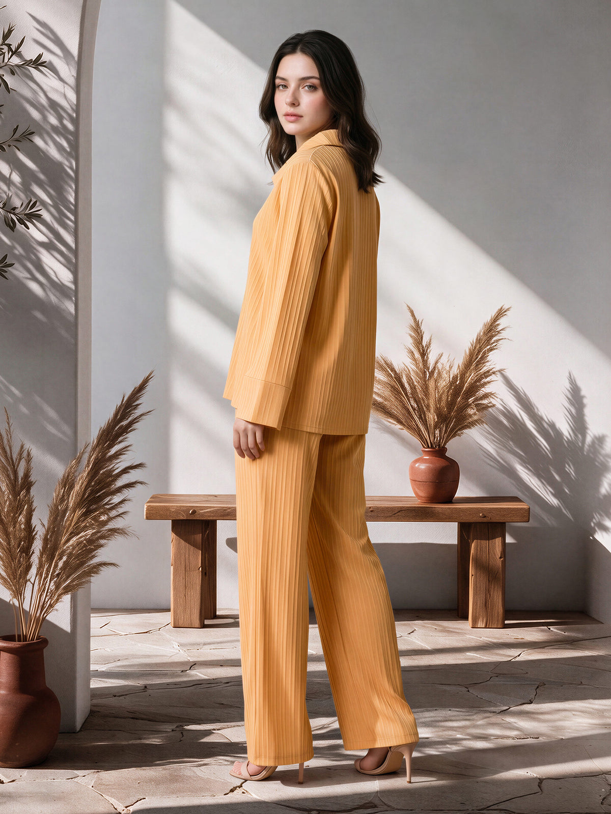 Textured Collar Co-ord