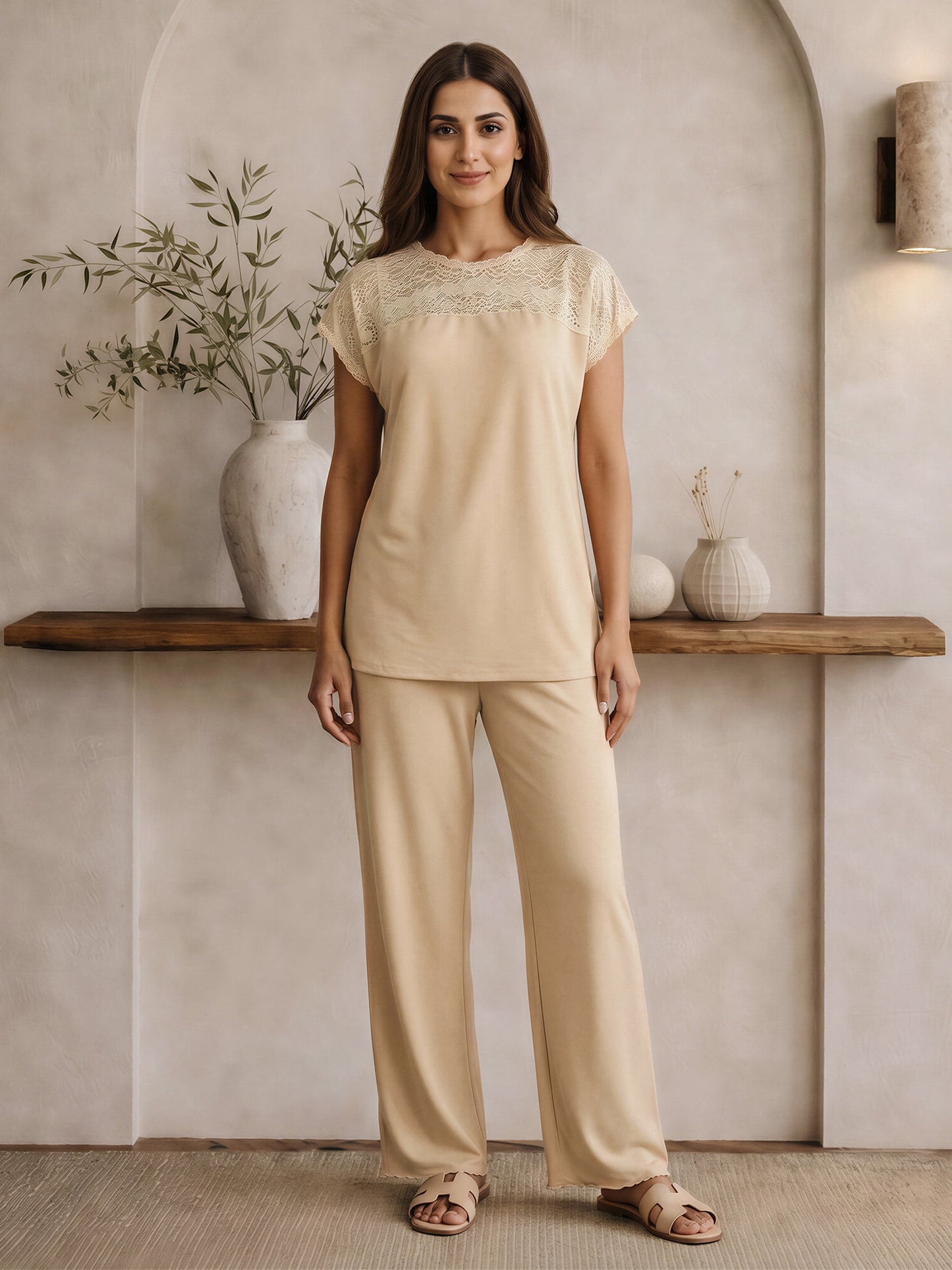 Crochet Tee Co-ord Set