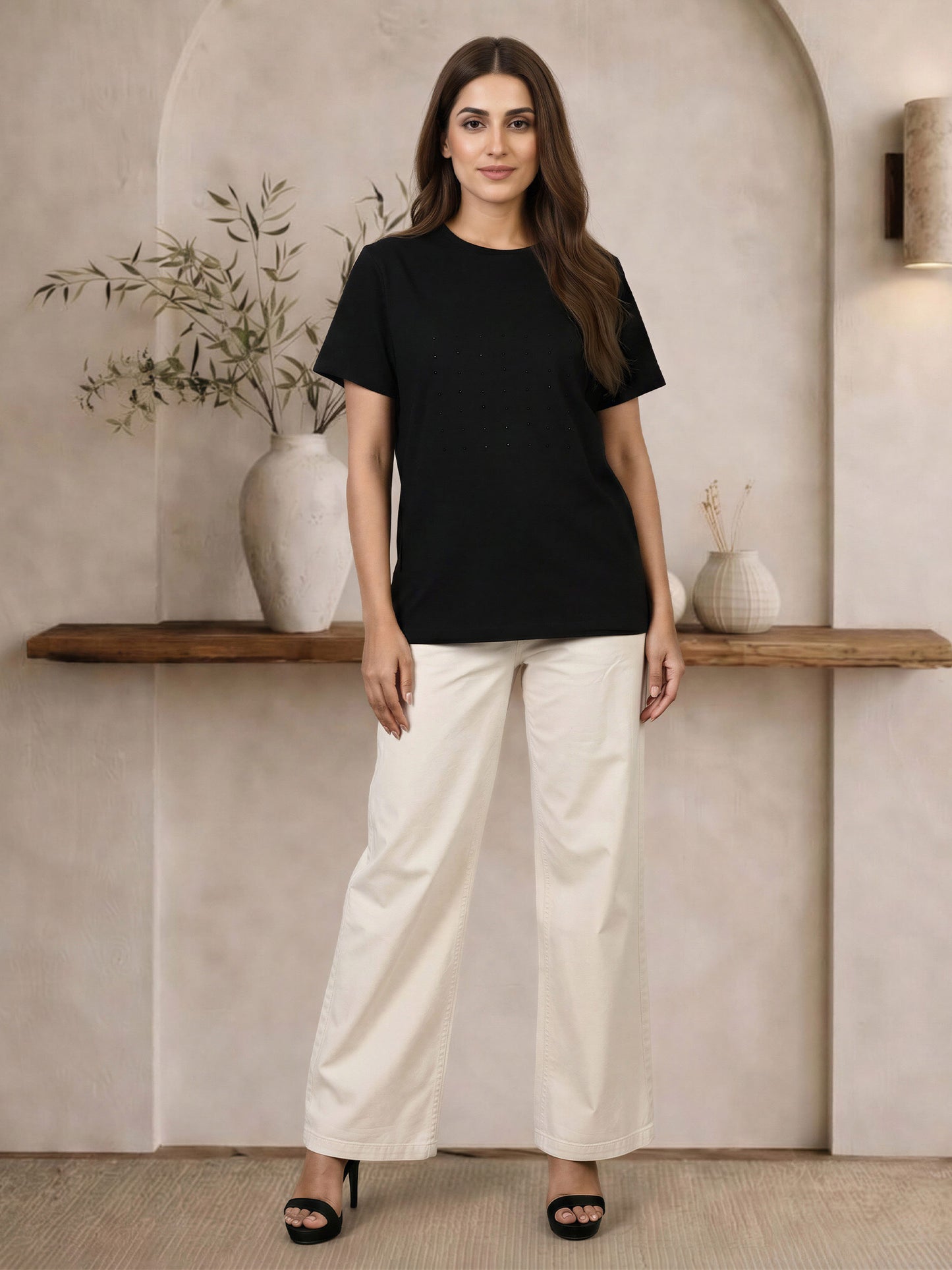 Casual Embellished Tee