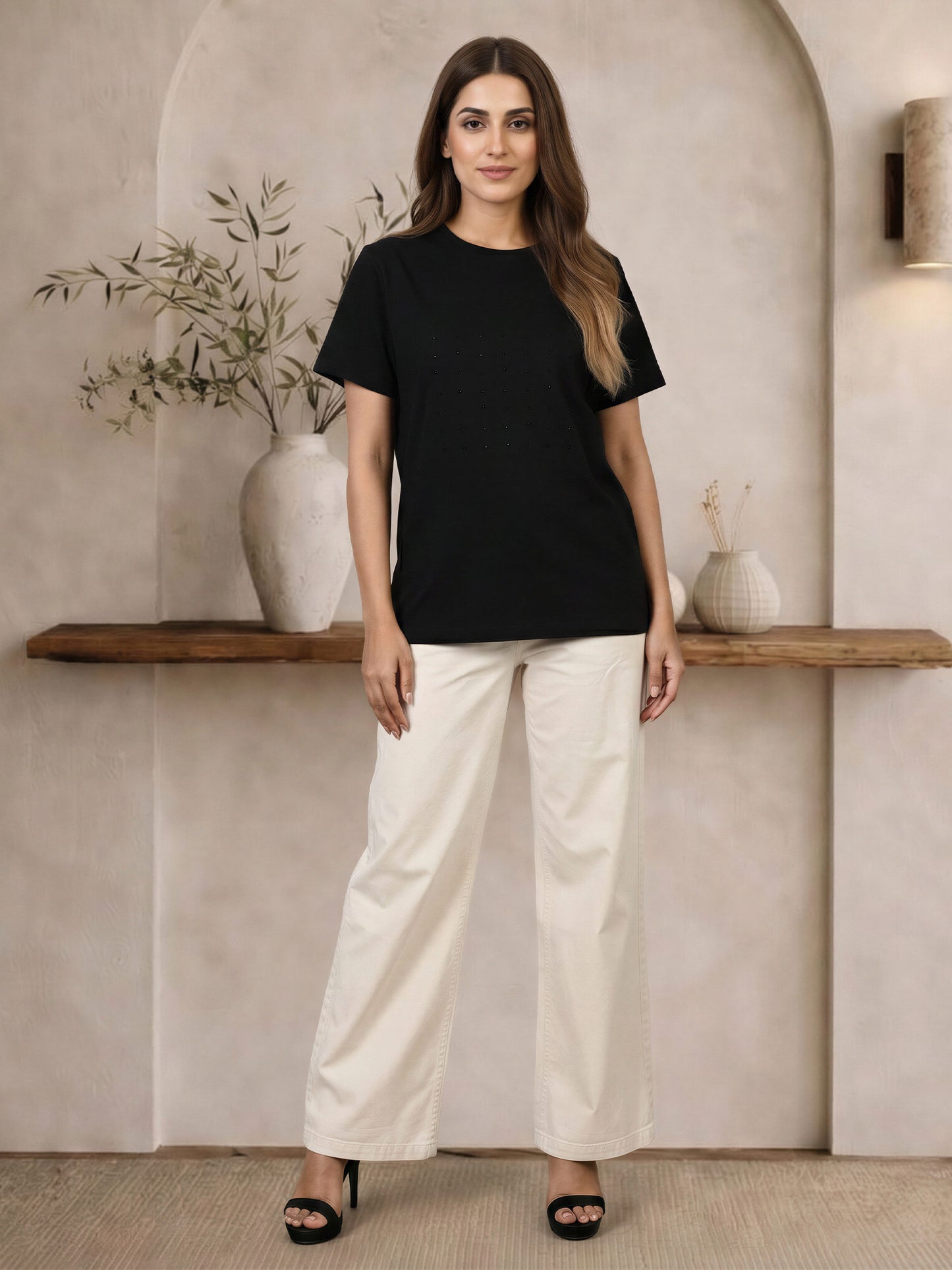 Casual Embellished Tee