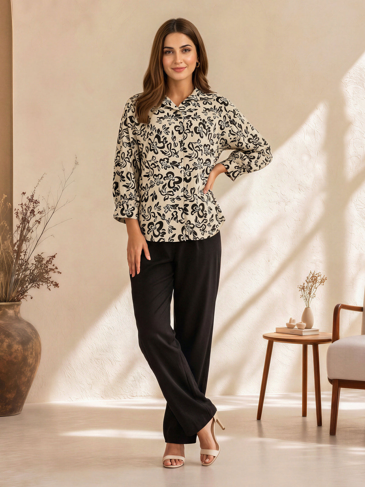 Mono Floral Top