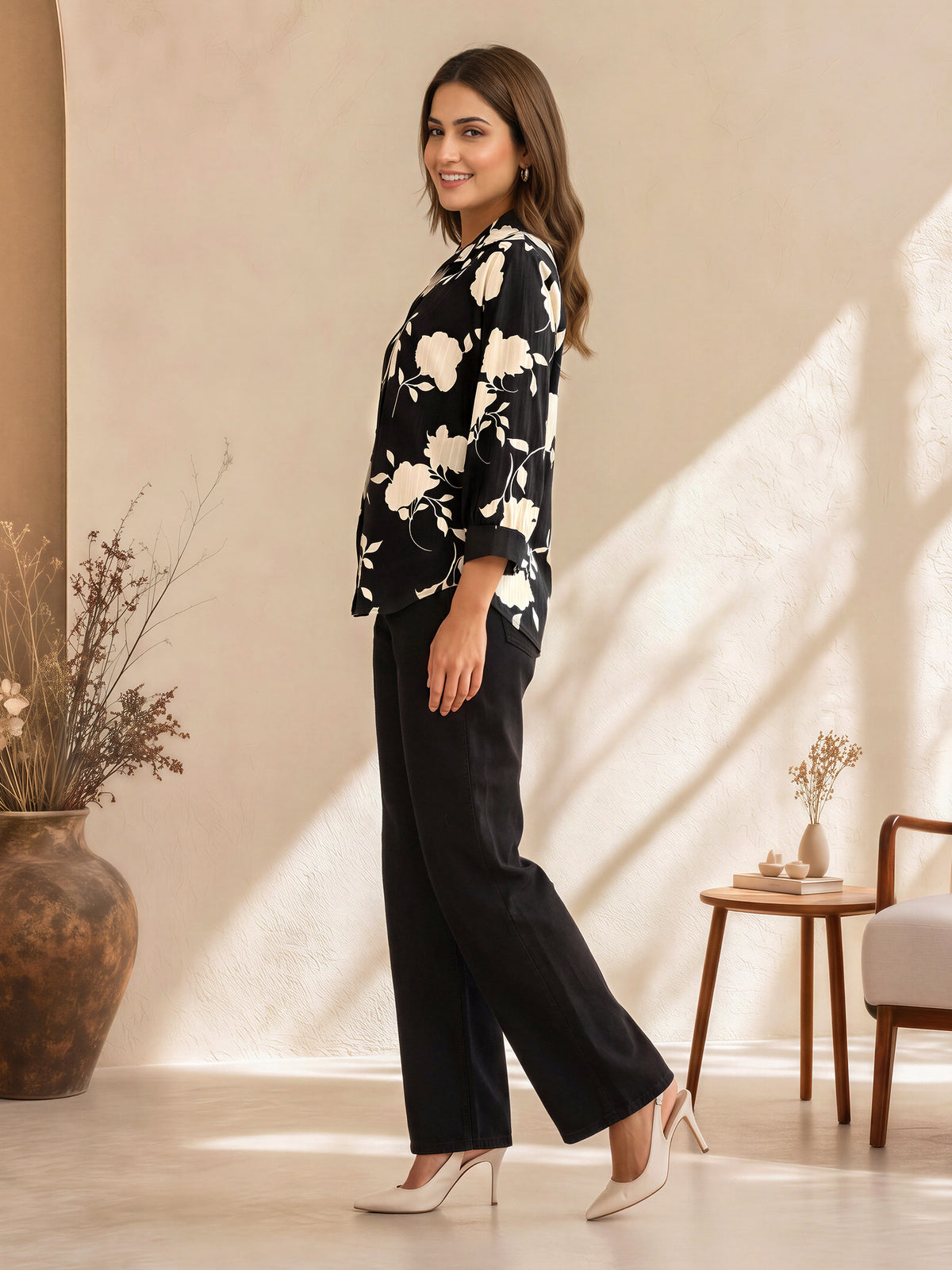 Mono Floral Top