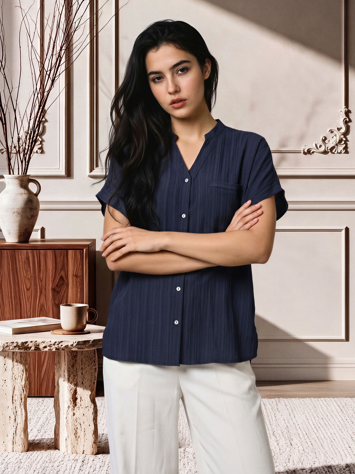 Navy Ease Top