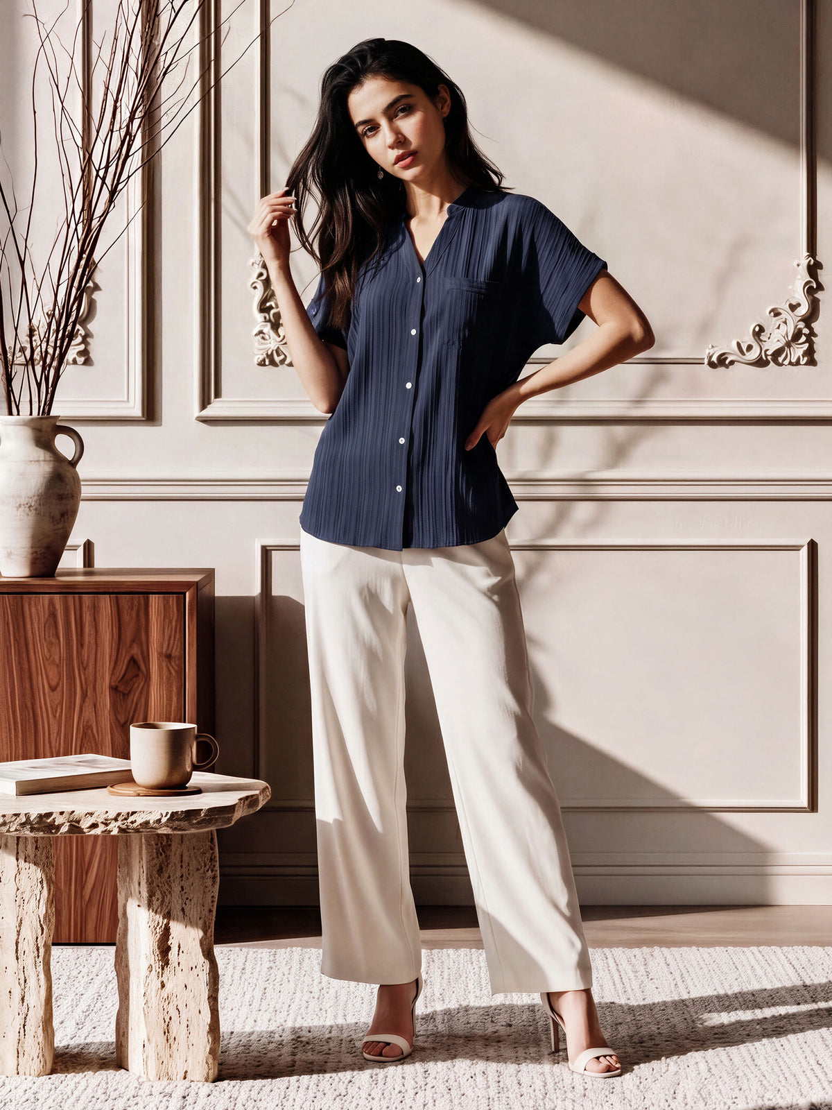 Navy Ease Top