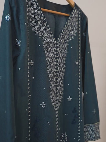3 Piece Yarn Dyed Suit- Embroidered (Unstitched)