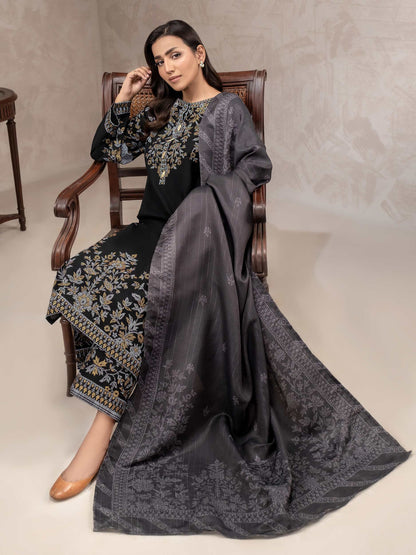 3 Piece Khaddar Suit-Paste Print (Unstitched)