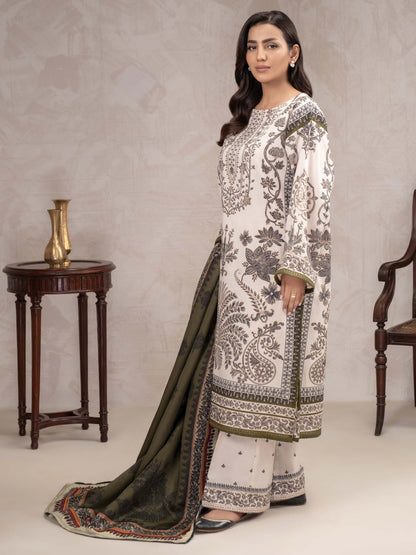 3 Piece Khaddar Suit-Printed (Unstitched)