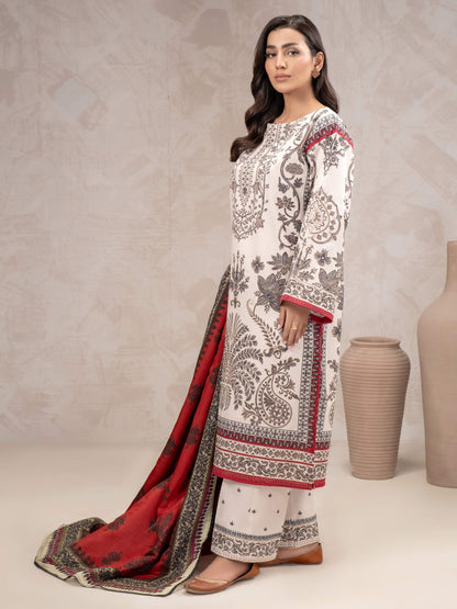3 Piece Khaddar Suit-Printed (Unstitched)