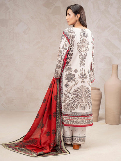 3 Piece Khaddar Suit-Printed (Unstitched)