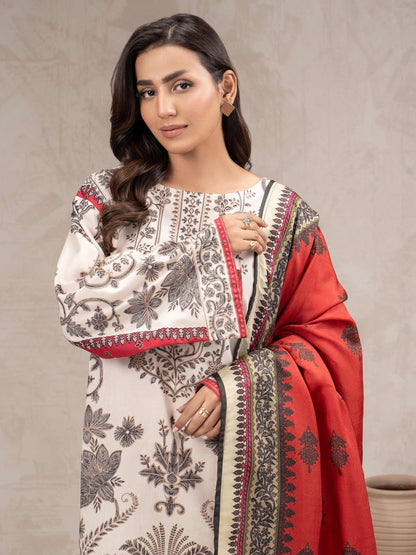 3 Piece Khaddar Suit-Printed (Unstitched)