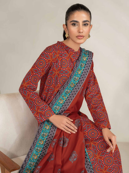 3 Piece Khaddar Suit-Printed (Unstitched)