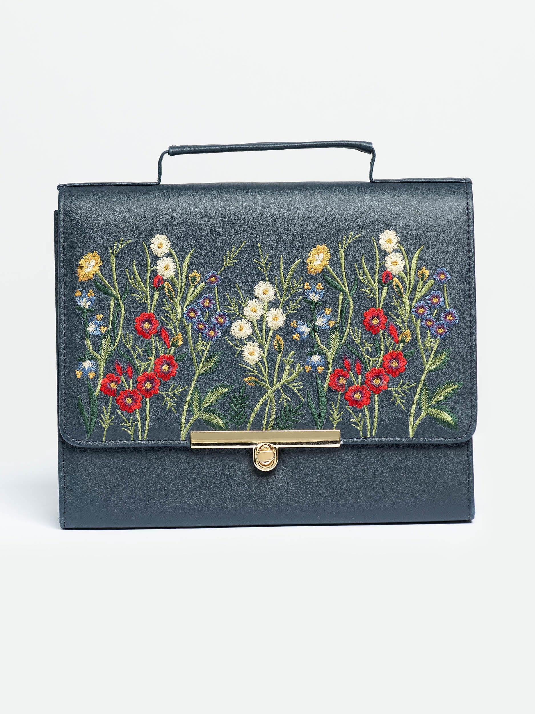 Floral Embroidery Handbag