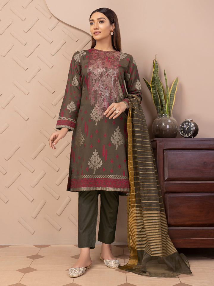 Evari 3Pc - Embroidered Lawn Dress