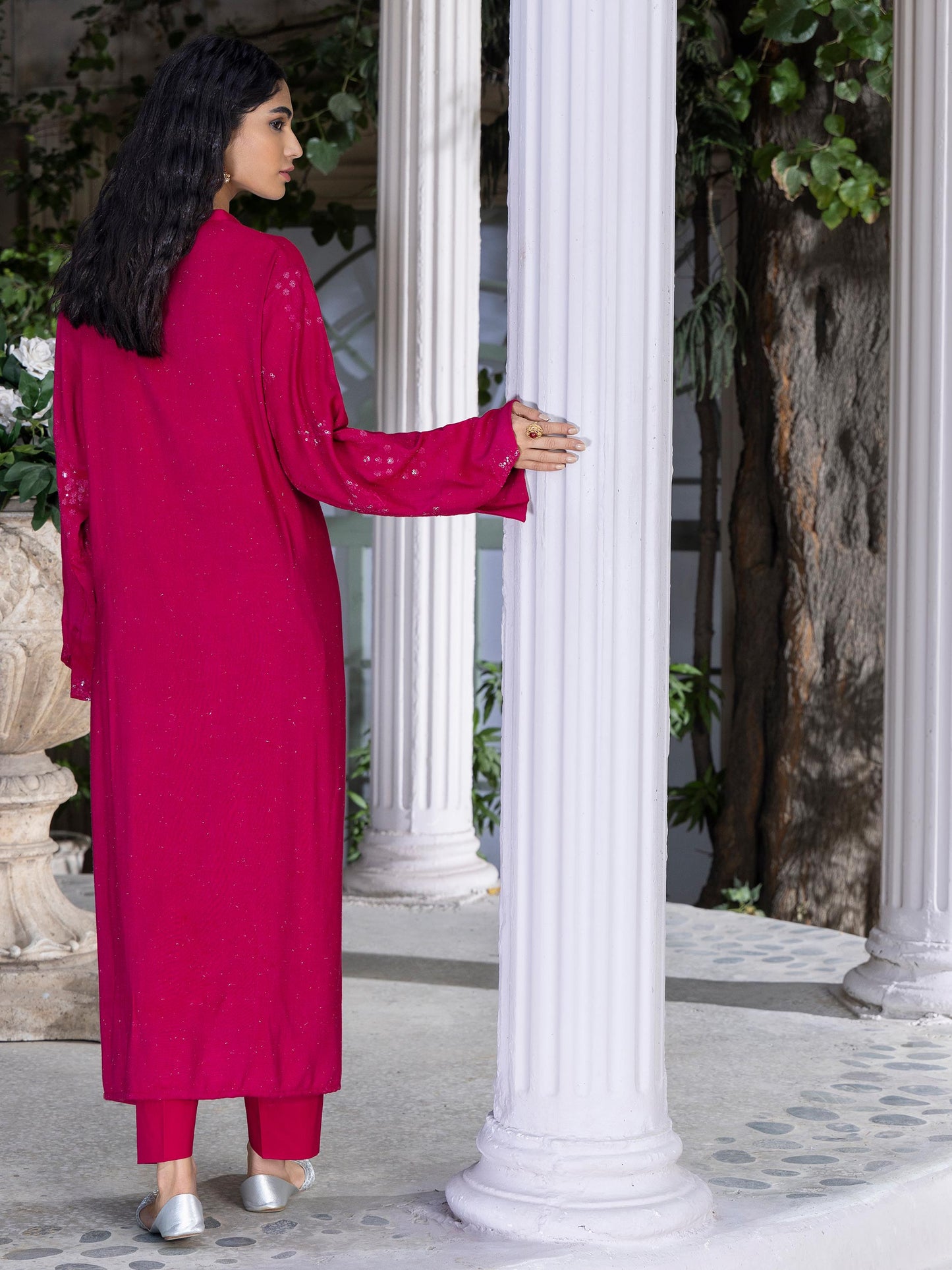 2 Piece Karandi Suit-Embroidered (Pret)