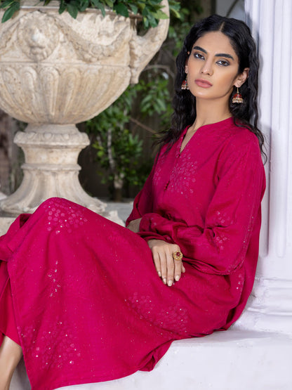 2 Piece Karandi Suit-Embroidered (Pret)