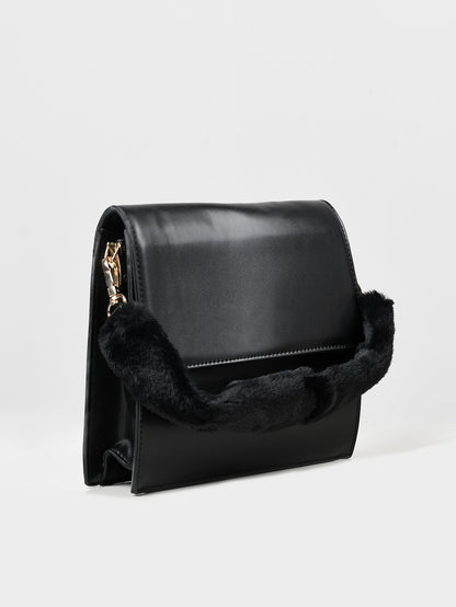 Faux Fur Handle Bag