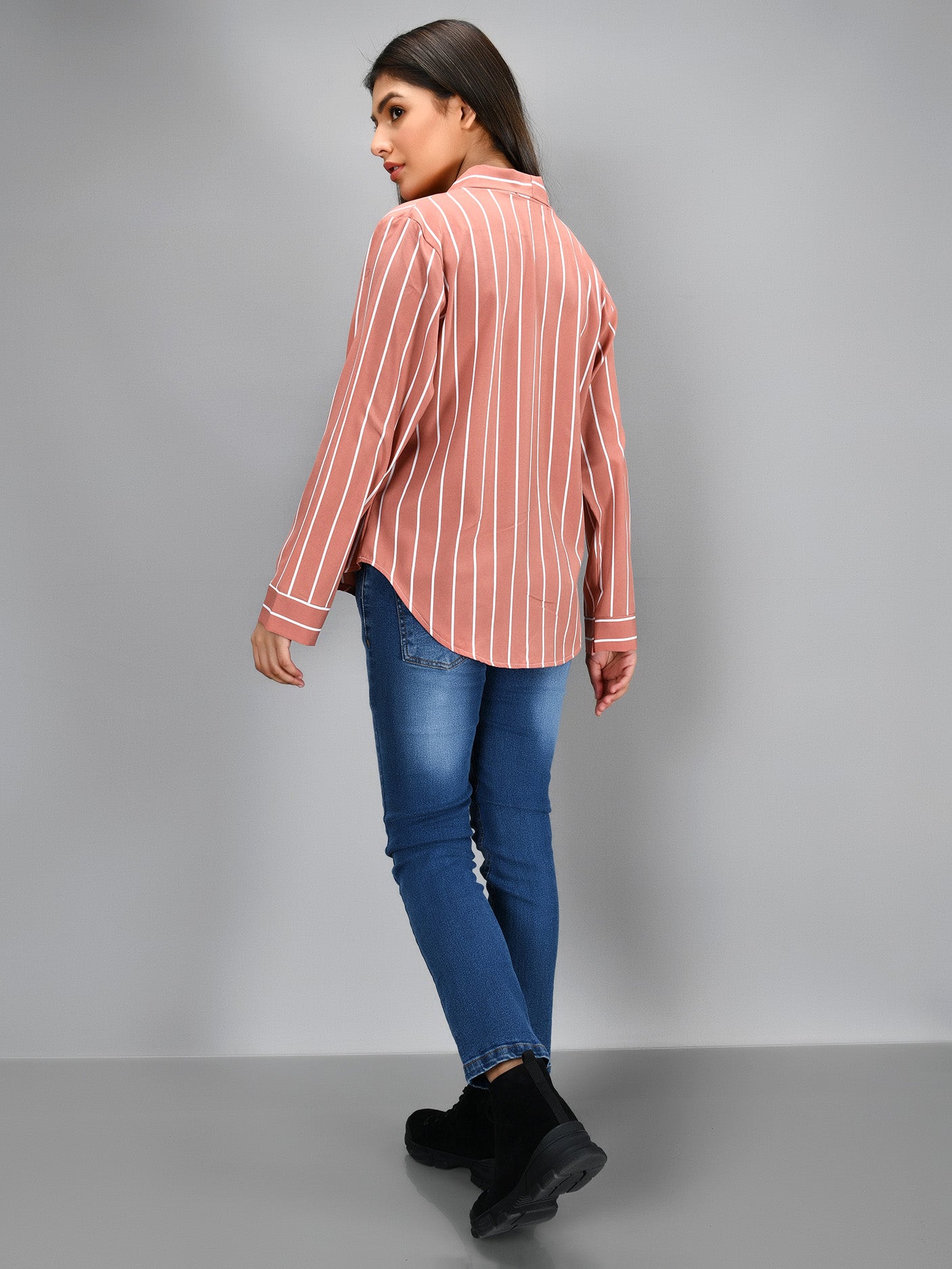 Striped Shirt - Tea Pink