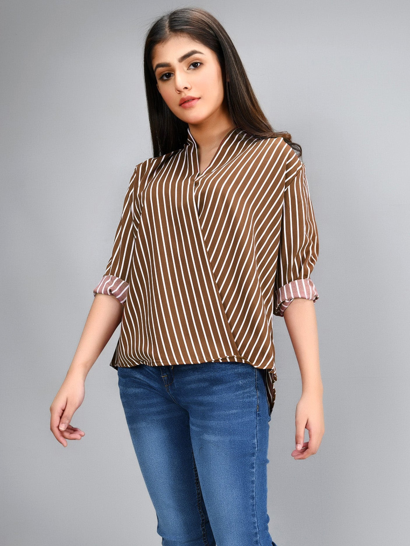 Striped Shirt - Brown