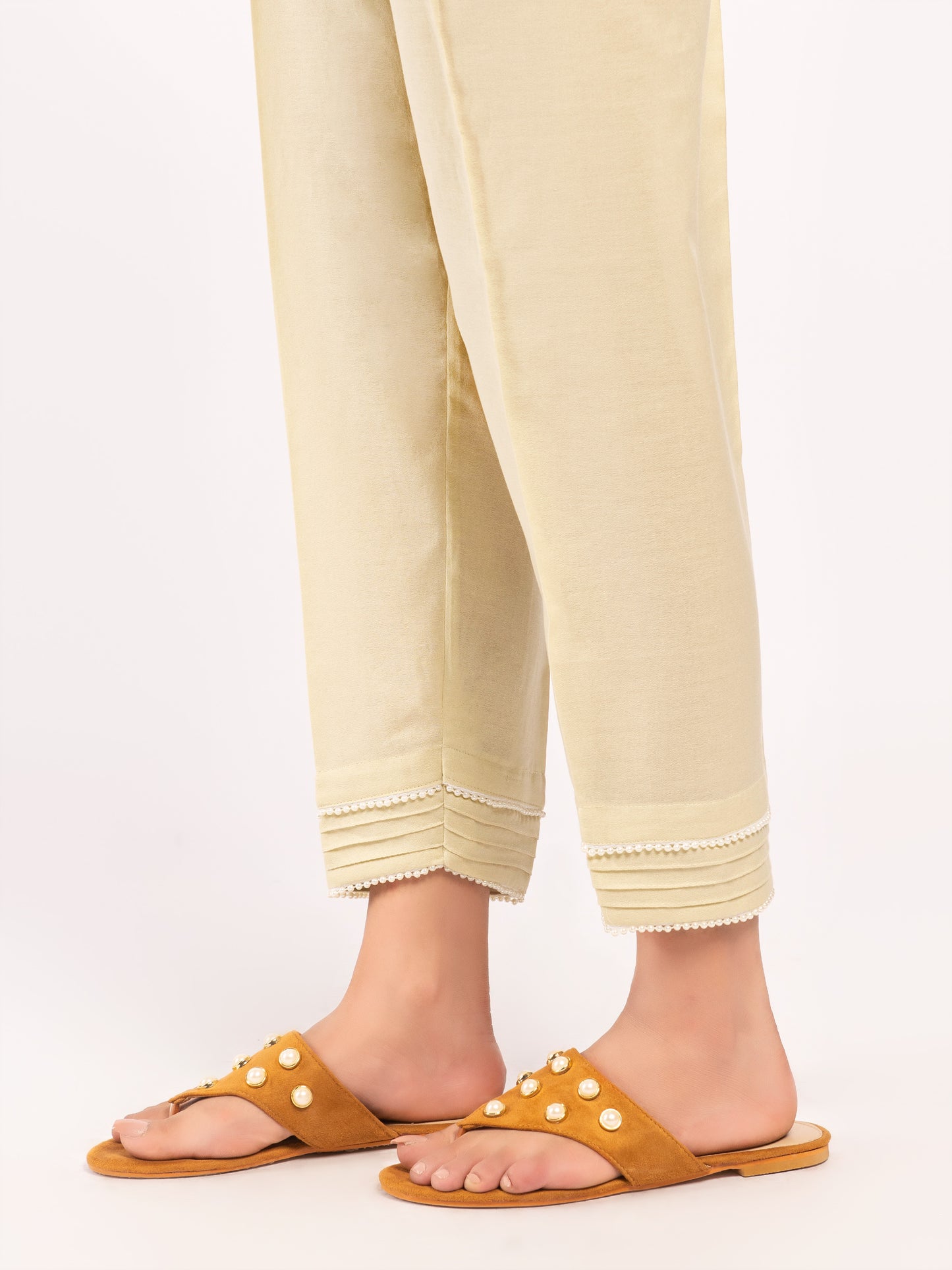 Embellished Crepe Trousers