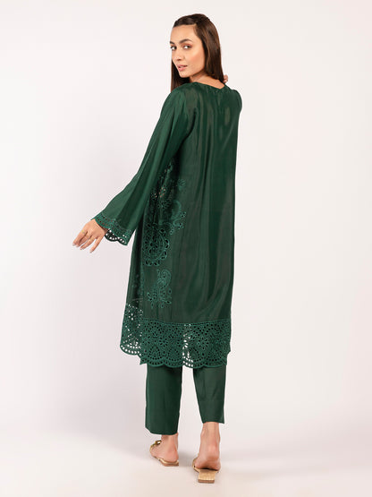 Embroidered Silk Suit