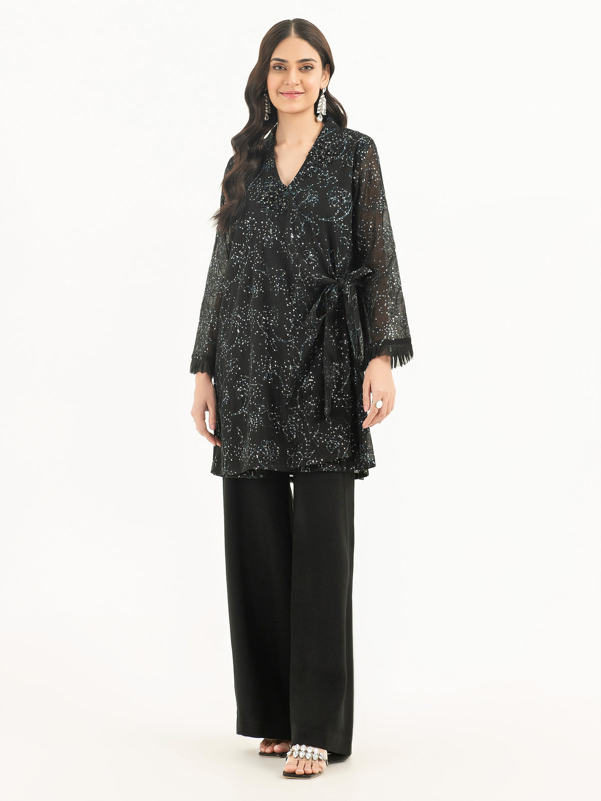 Net Shirt-Embroidered (Pret)