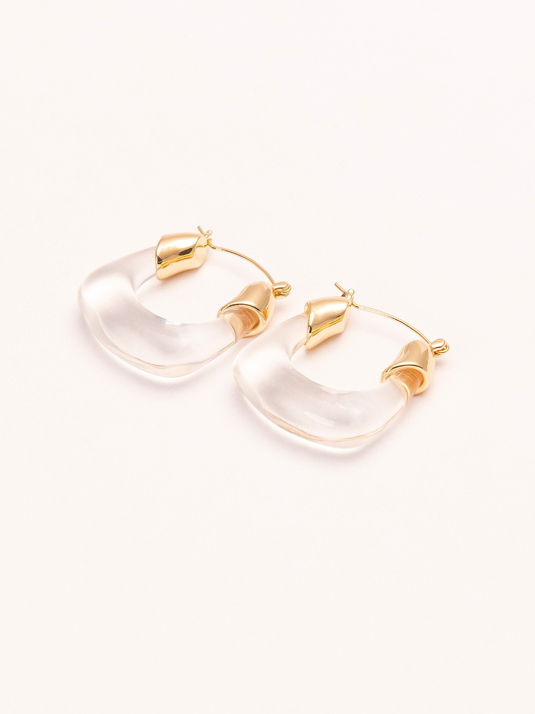 Glassy Hoop Earrings
