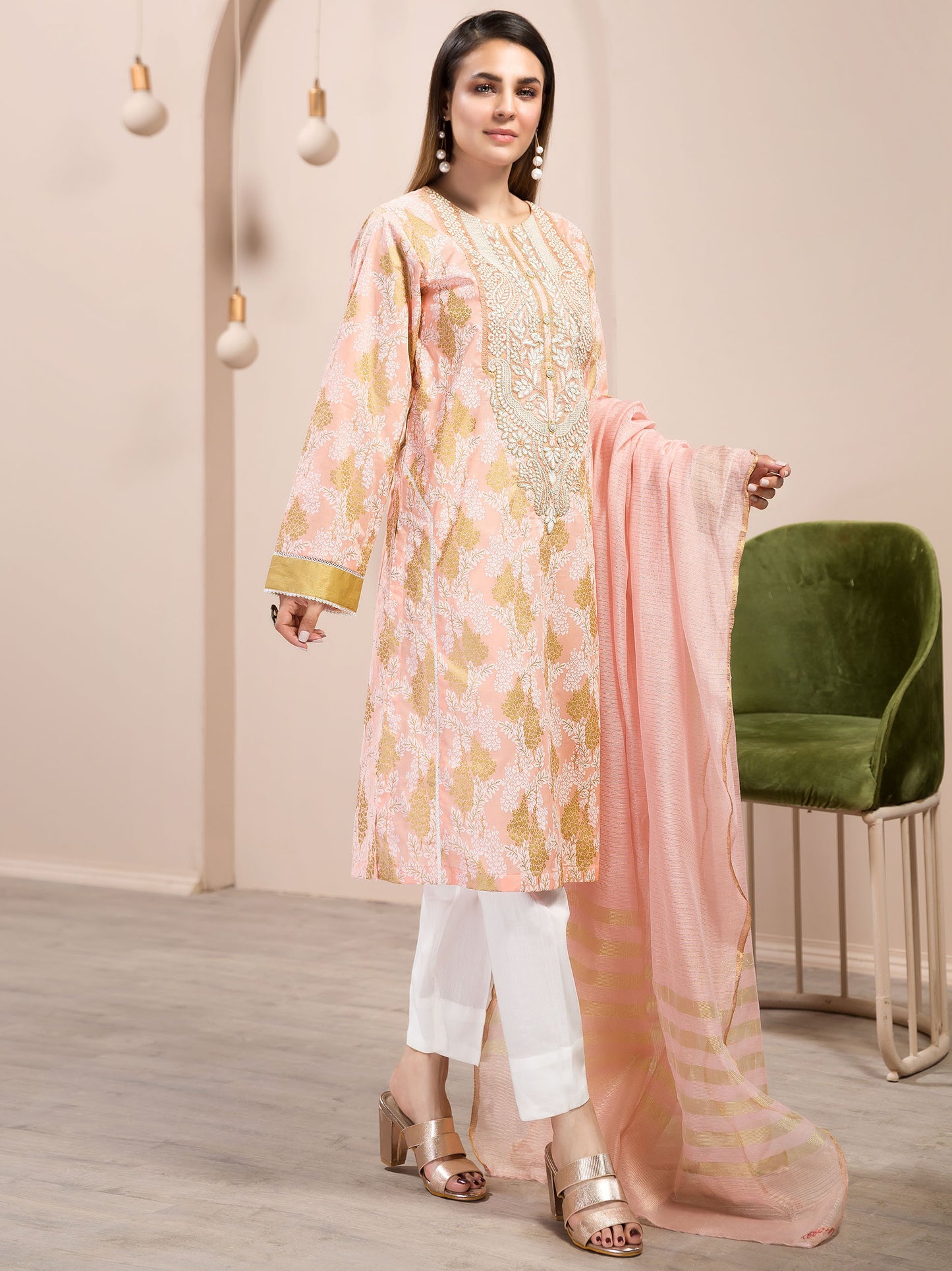 2-Piece Embroidered Lawn Suit