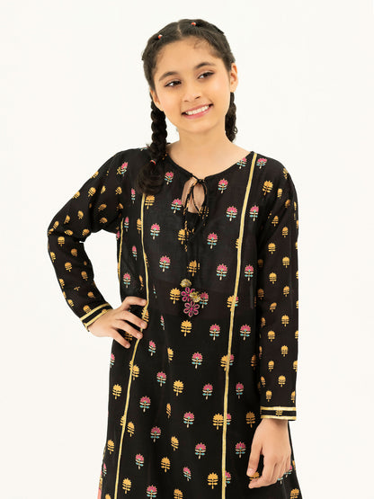 2 Piece Lawn Suit-Gold Paste Print (Pret)