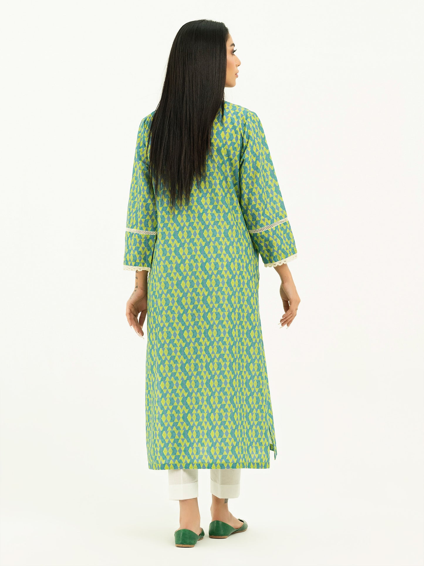 Texture Lawn Shirt-Embroidered (Pret)