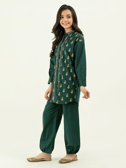 2 Piece Cambric Suit-Embroidered (Pret)