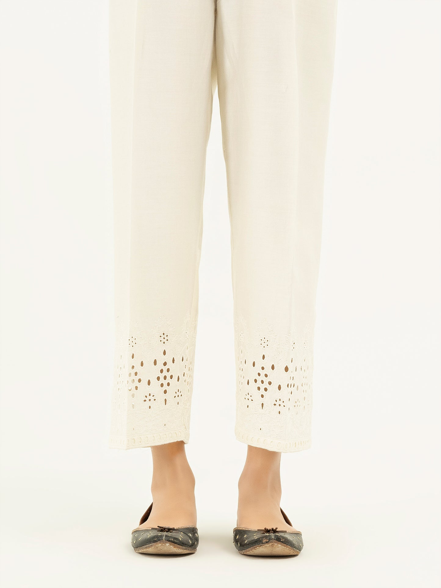 Embroidered Satin Trousers(Pret)