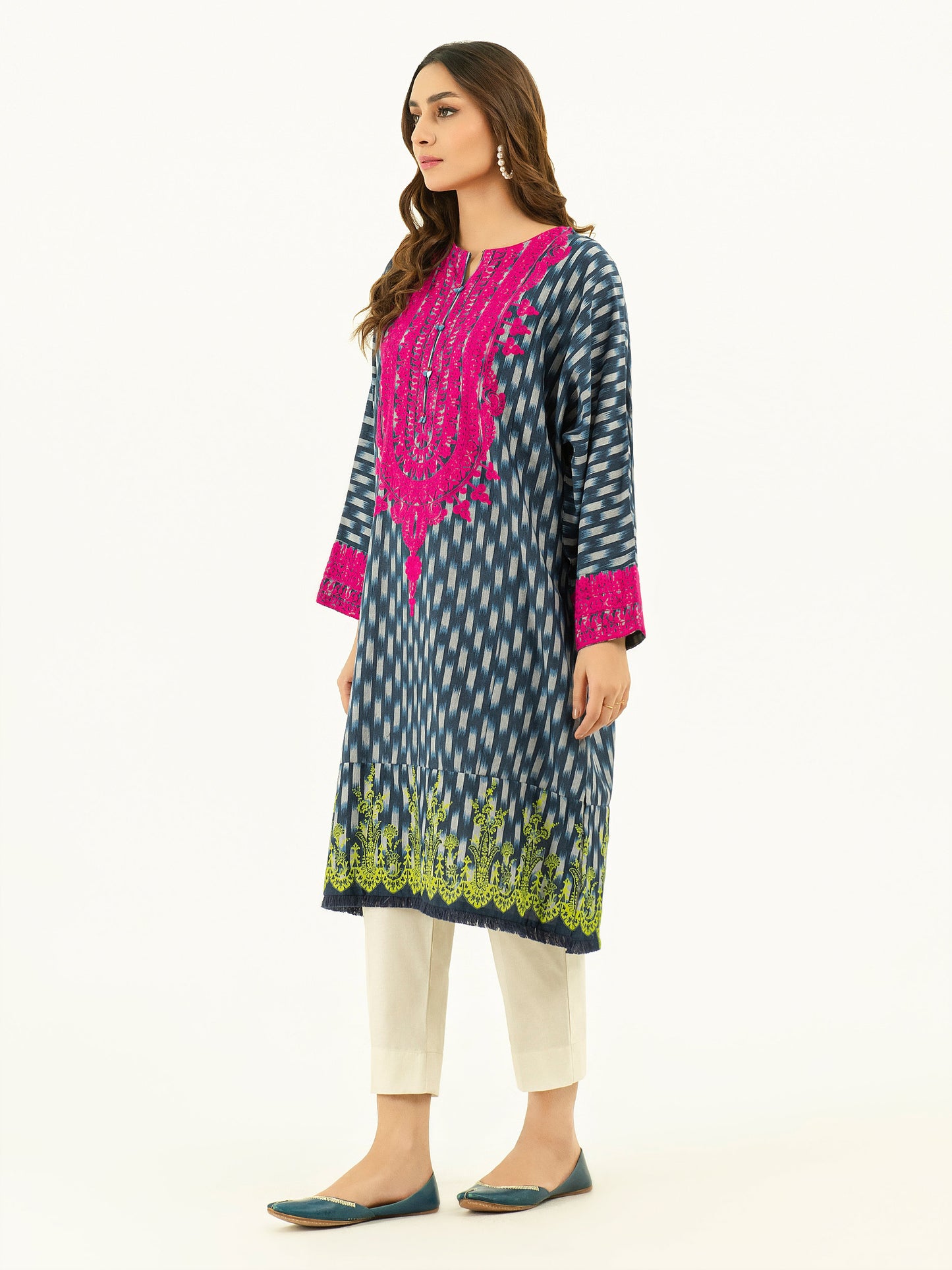 Khaddar Shirt-Embroidered (Pret)