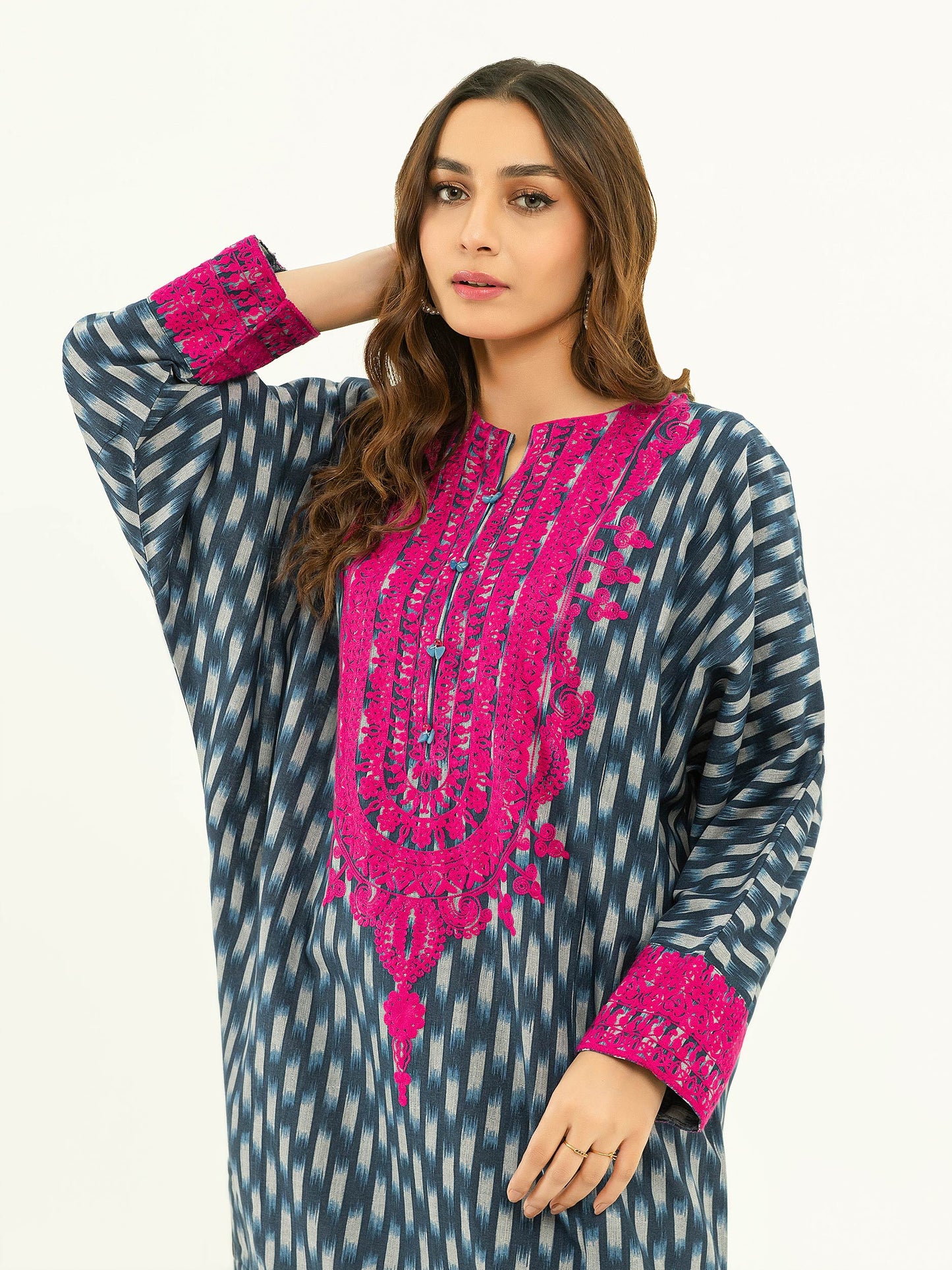 Khaddar Shirt-Embroidered (Pret)