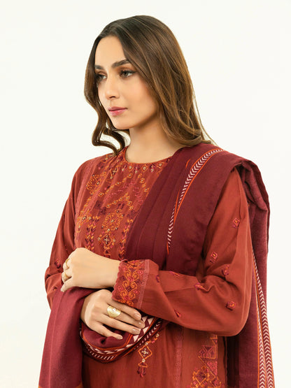 2 Piece Khaddar Suit-Embroidered (Pret)