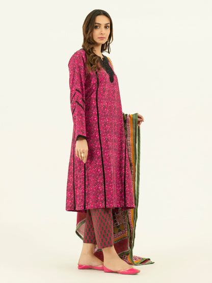 3 Piece Winter Cotton Suit-Embroidered (Pret)